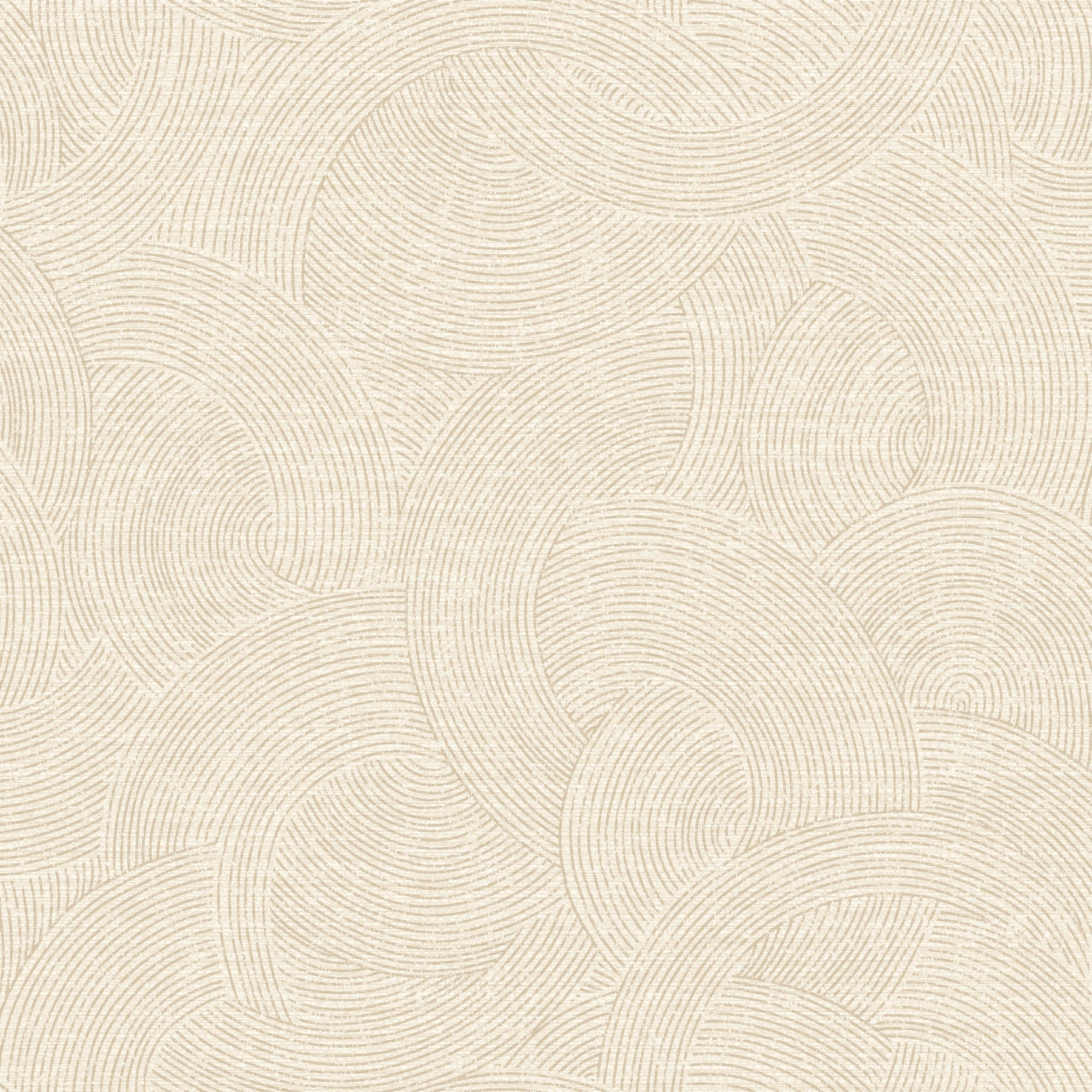 Chesapeake Harrison Champagne Swirling Geometric Wallpaper