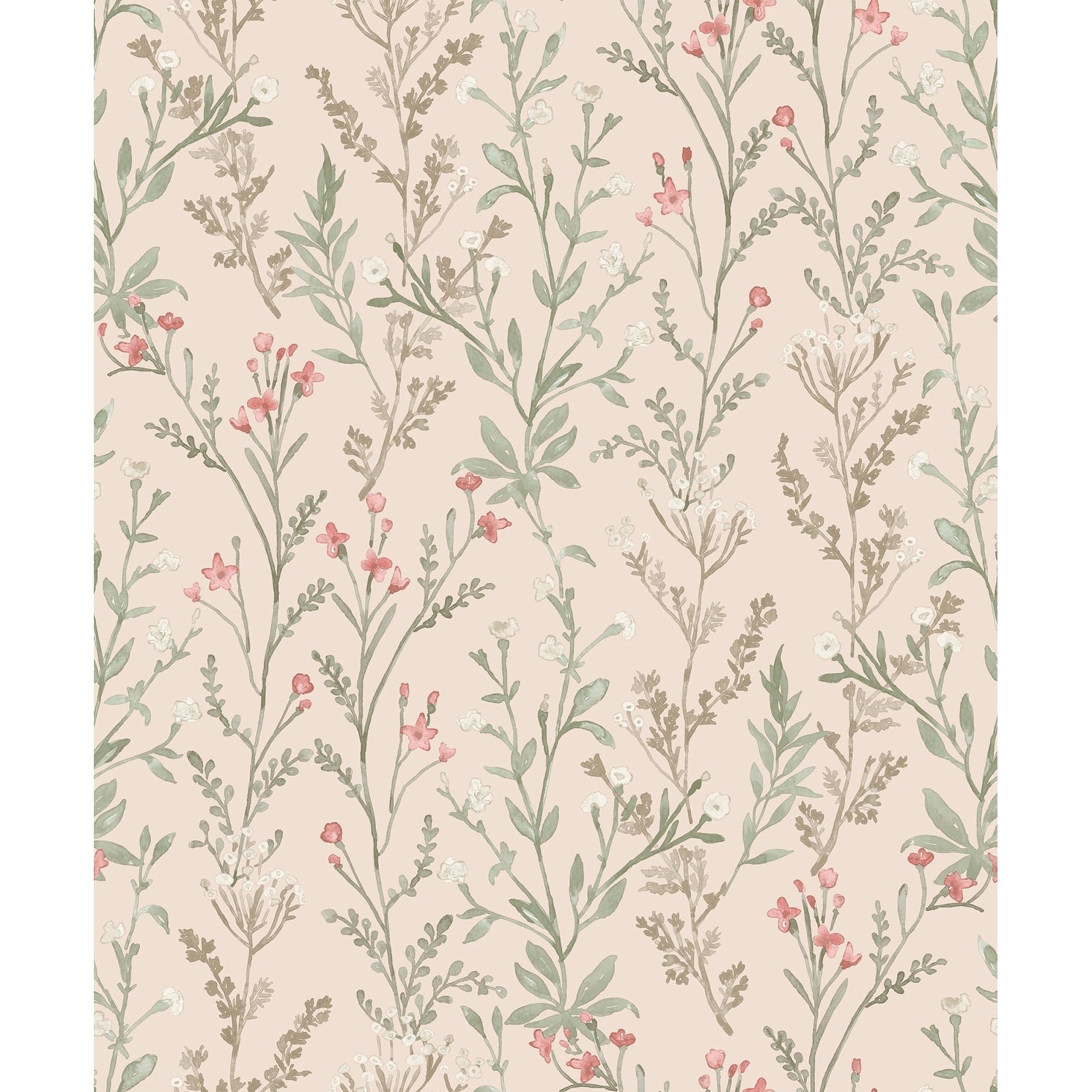 Chesapeake Laverne Blush Wildflowers Wallpaper