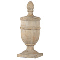 Chester Finial Tabletop Decor Whitewashed Beige Polyresin 22 Inch