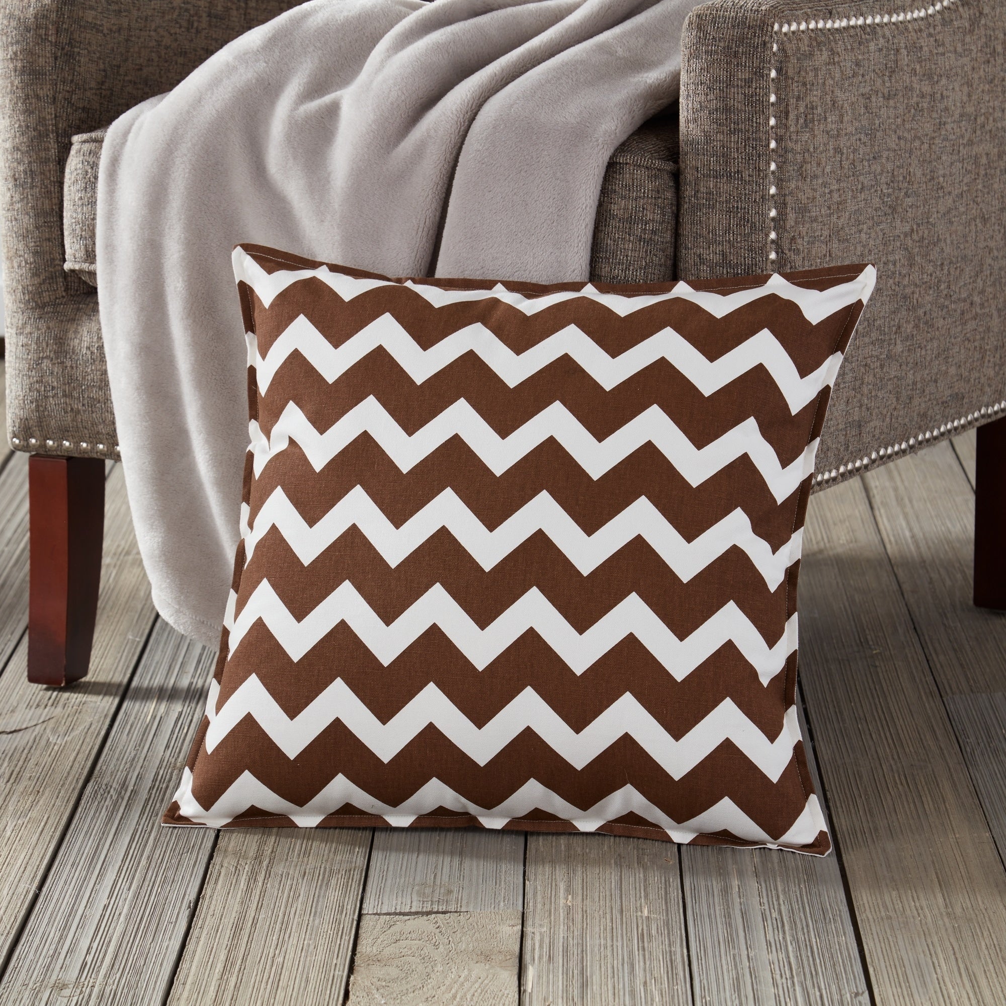 Chevron Cotton Canvas 20 Inch Pillow