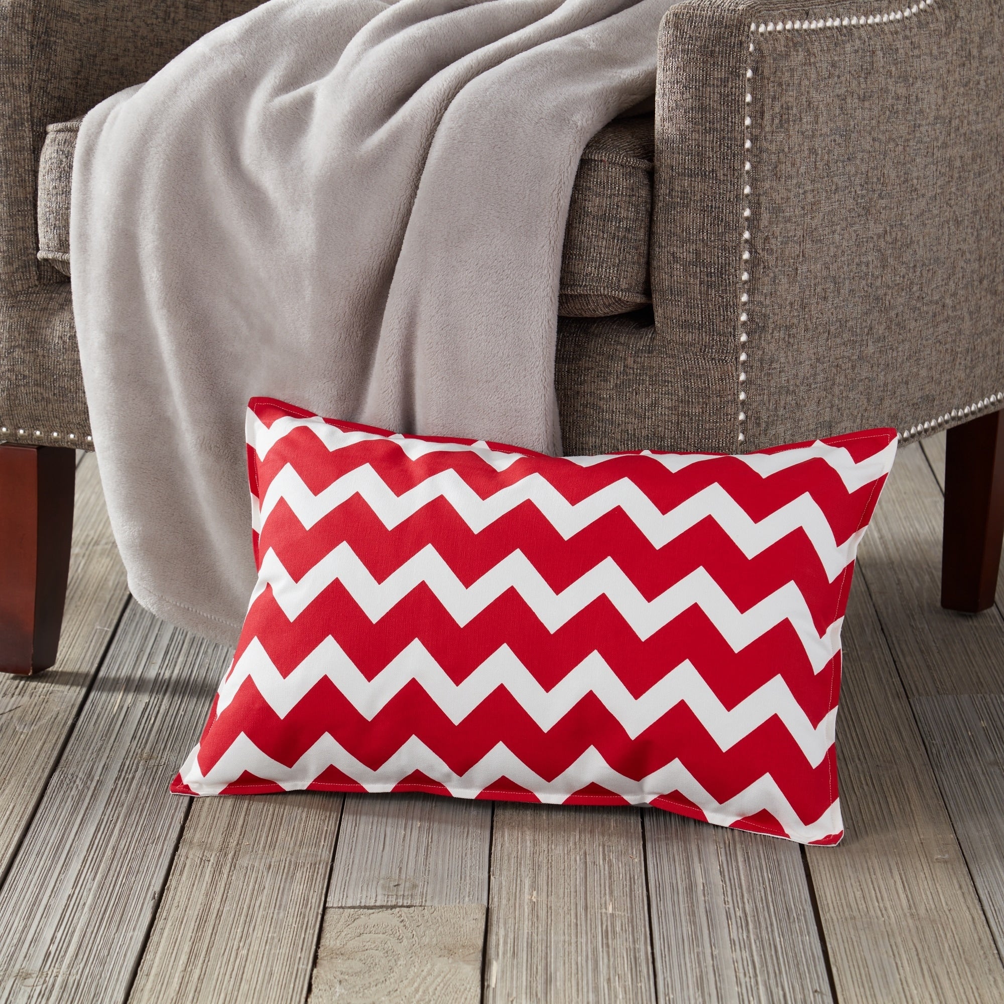 Chevron Cotton Canvas 22 Inch Pillow