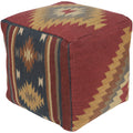 Chevron Joey Square Wool 18 Inch Pouf