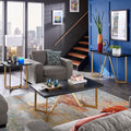 Cheyenne Black And Gold Metal Base Table Set By Inspire Q Modern