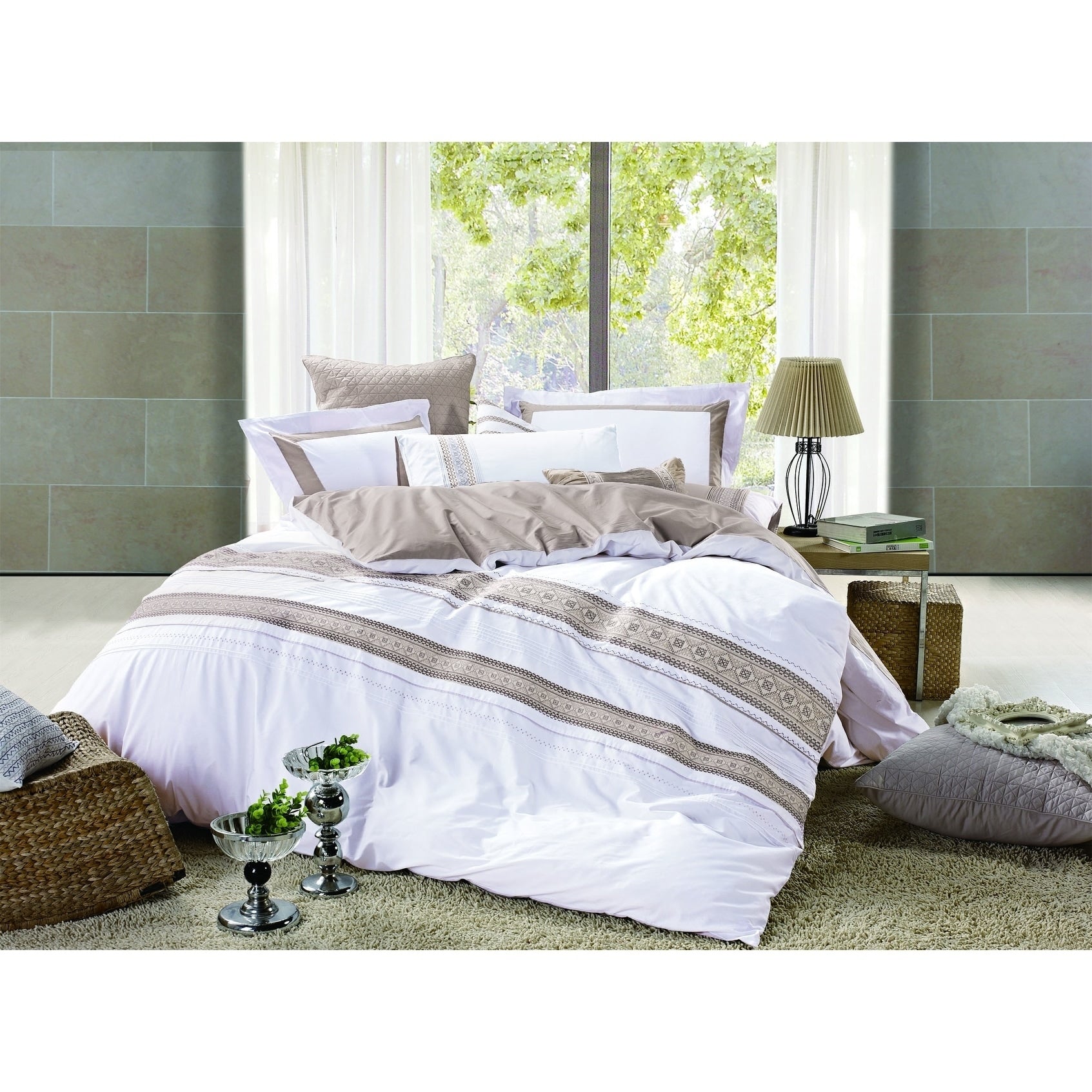 Broderie Ensemble Housse De Couette Collection Cheyenne Embroidery Duvet Set