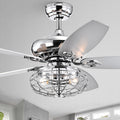 Chi Chrome 52 Inch 5 Blade Ceiling Fan
