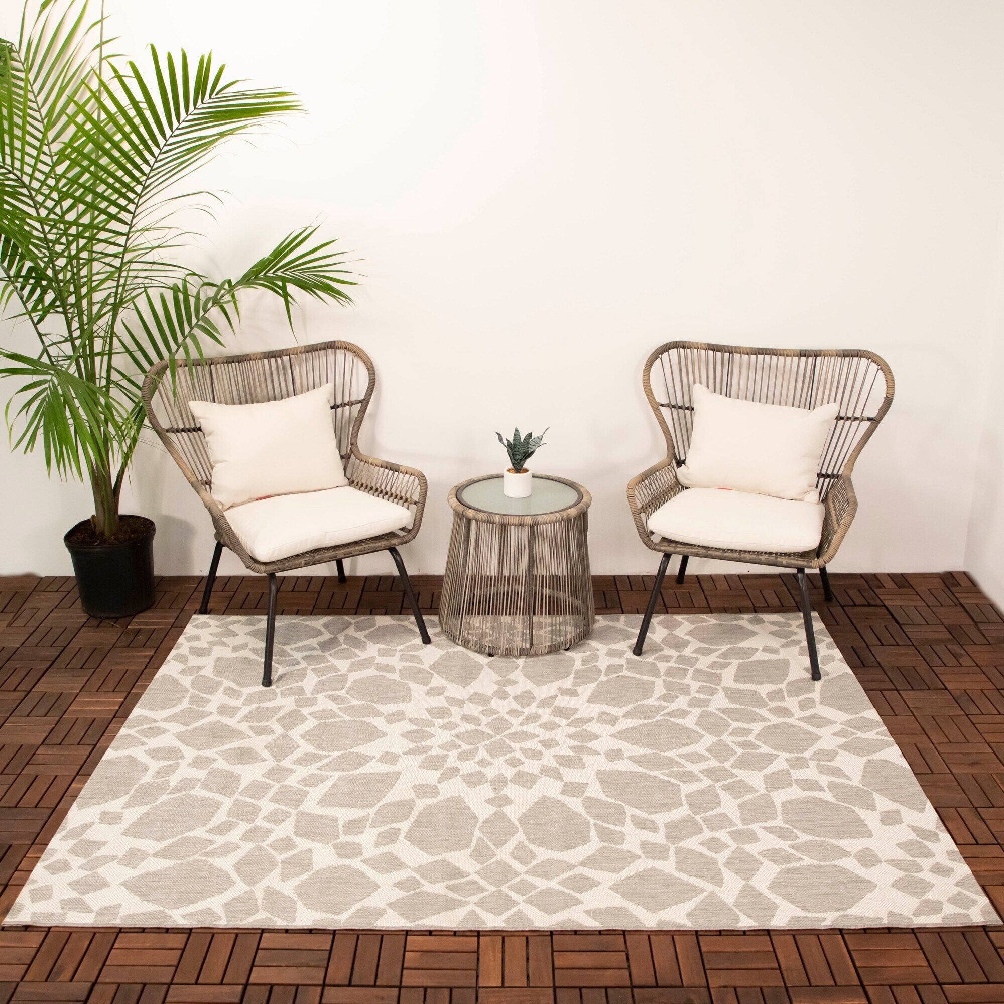 Chiarello Modern Geometric Indoor Outdoor Area Rug
