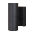 Chiasso Aluminum 2 Light Led Black Outdoor Wall Lantern Clear Glass