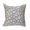 Chic Modern Silver Satin Jacquard Poly Geometric Throw Throw Pillow By Home Accent Pillows