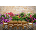 Chic Teak 11 Piece Oval Teak Wood Elzas Table Chair Set With Cushions