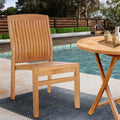 Chic Teak Belize Teak Wood Indoor Outdoor Dining Side Chair
