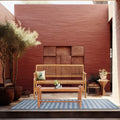 Chic Teak Castle Outdoor Teak Wood Patio Garden Bench With Arms 5 Foot