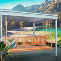 Chic Teak Elzas Teak Wood Outdoor Triple Porch Swing 71 Inch