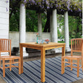 Chic Teak Florence Outdoor Teak Wood Patio Bistro Table 35 Inch