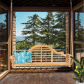 Chic Teak Lutyens Teak Wood Triple Outdoor Porch Swing 78 Inch