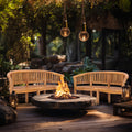 Teak Wood Peanut Double Bench Made By Chic Teak