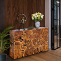 Chic Teak Rustic Teak Wood Akar Console Table
