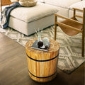 Chic Teak Rustic Teak Wood Nutella Stool Side Table