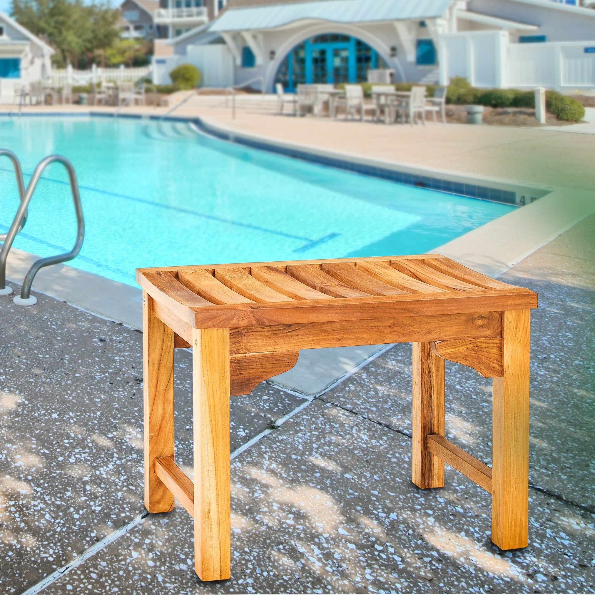 Teak Wood Santa Monica Backless Bench 2 Foot Made By Chic Teak