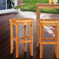 Teak Wood Santiago Round Counter Stool