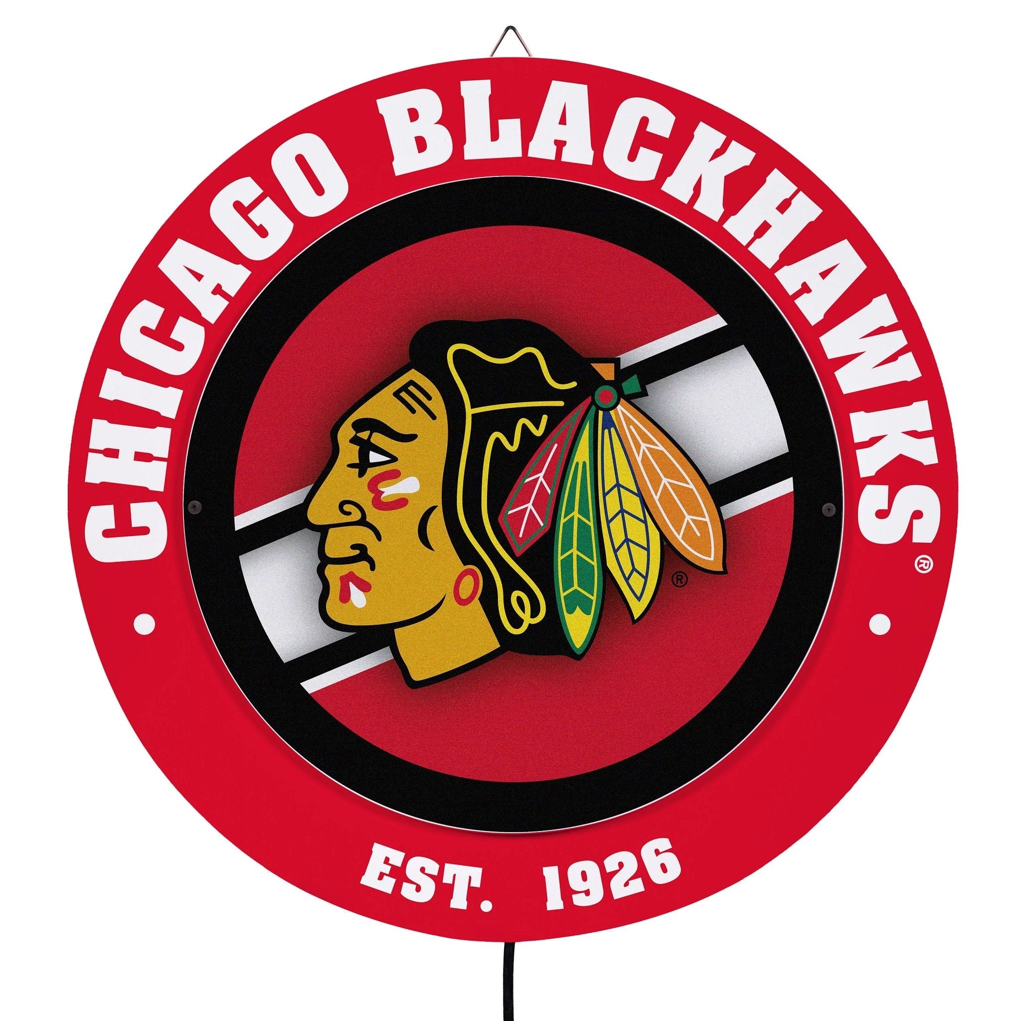 Chicago Blackhawks Led Metal Lit Wall Sign Decor