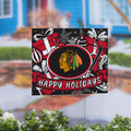 Chicago Blackhawks Yard Sign Happy Holidays 24 X 18