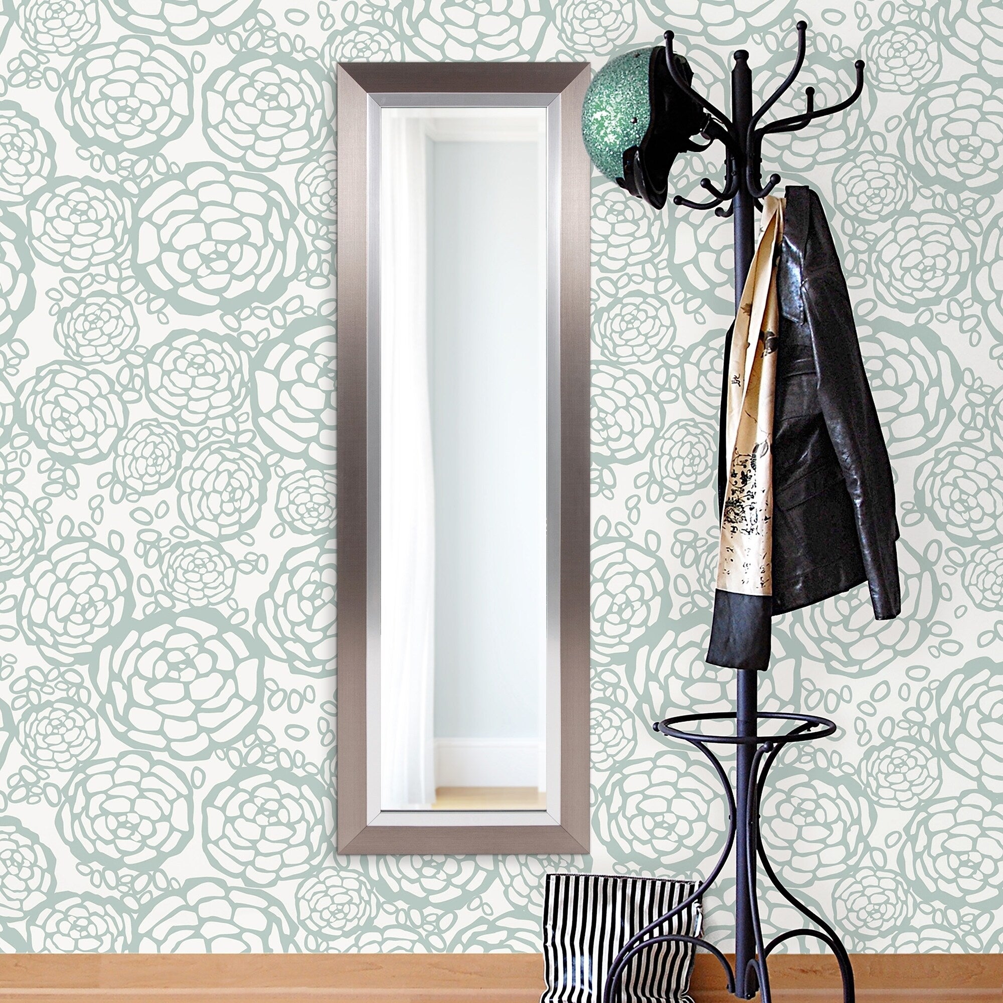 Chicago Brushed Silver Lakeshore Mirror