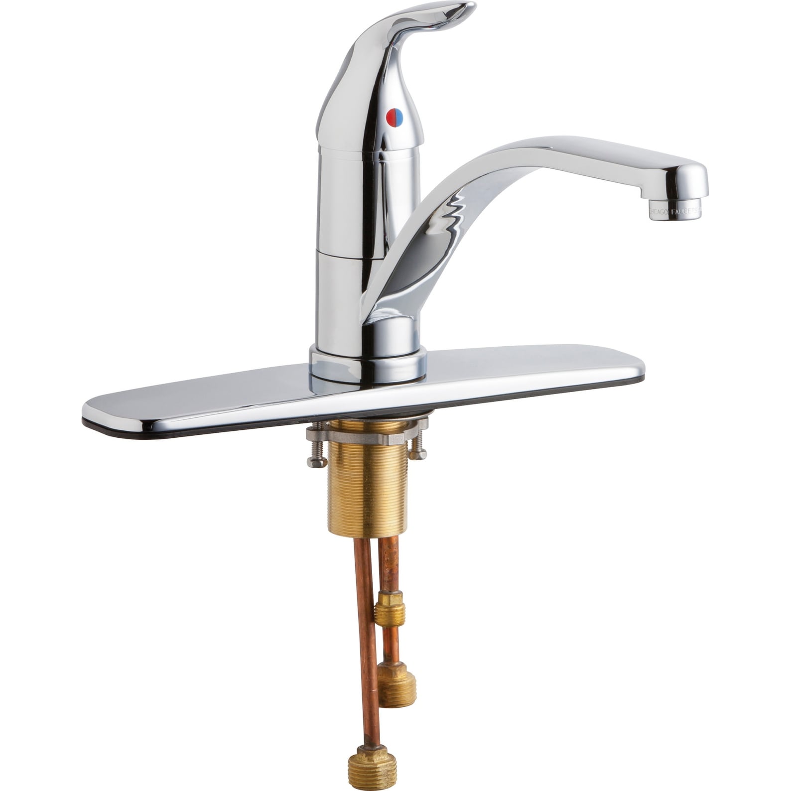 Chicago Faucets 431 Ab Commercial Grade Kitchen Faucet With Lever Handle And Escutcheon Plate Eco Friendly Flow Rate