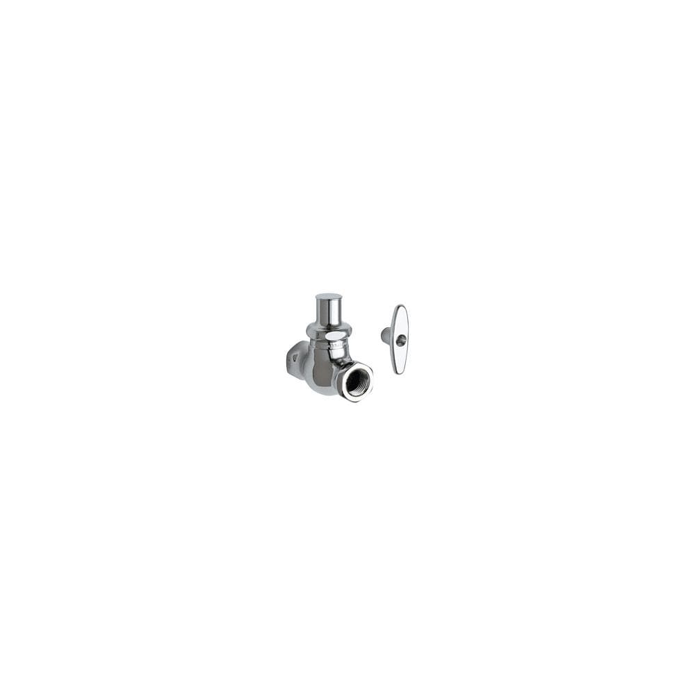 Chicago Faucets 45 Lkab Straight Stop Fitting With Quaturn Compression Cartridge Chrome
