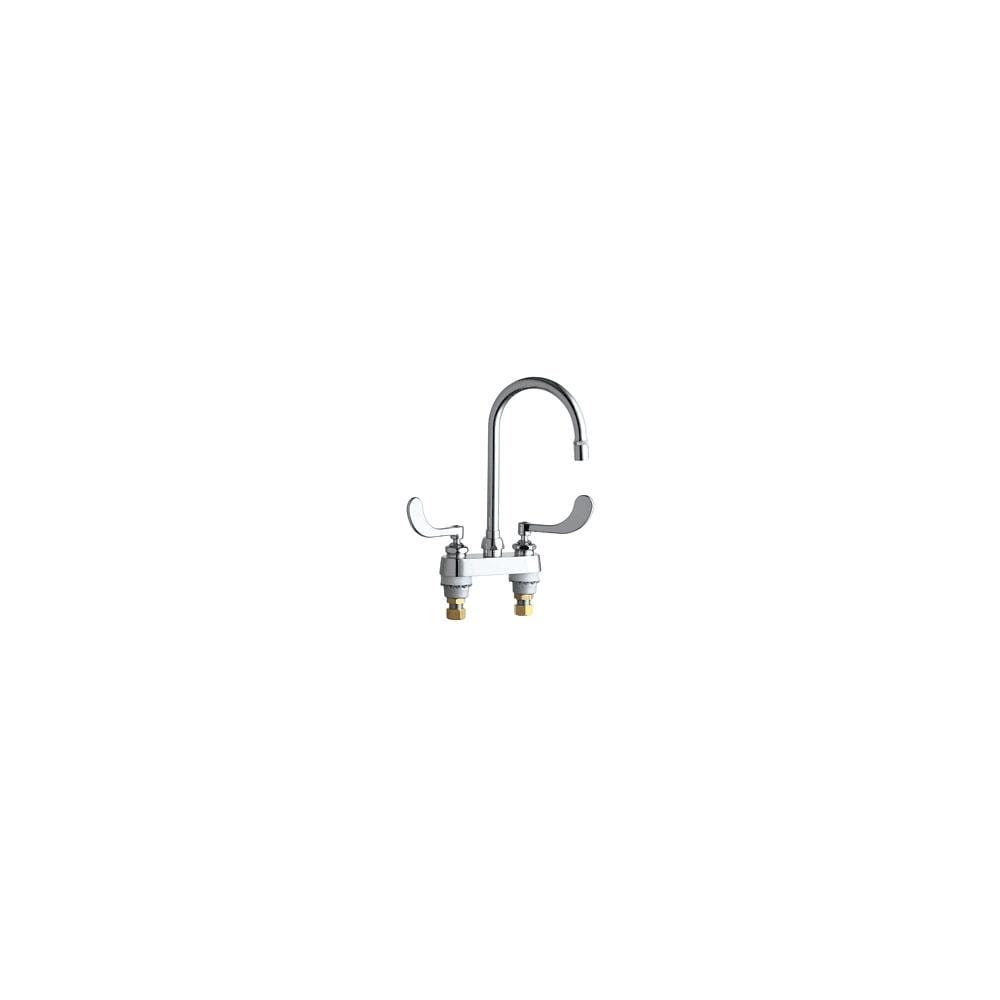 Chicago Faucets 895 317Gn2Ae36Ab Commercial Grade Centerset Kitchen Chrome