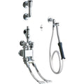 Chicago Faucets 910 G777 19K Wall Mounted Pedal Valve Concealed Bed Pan Flusher With Volume Control Unit 48 Vinyl Hose And