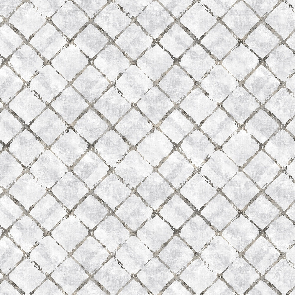 Chicken Wire Wallpaper Texture In Grey Black