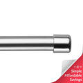 Chicology Curtain Rod Modern Industrial Design End Cap Finial Satin Nickel Ellis
