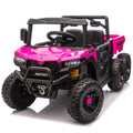 Childrens Electric Dump Truck With Parent Remote Pink Ride On Car 24V Kids Ride On Dump Truck With Remote