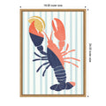 Chillin Lobster Stripes By Sarah Adams Framed Canvas Wall Art Print