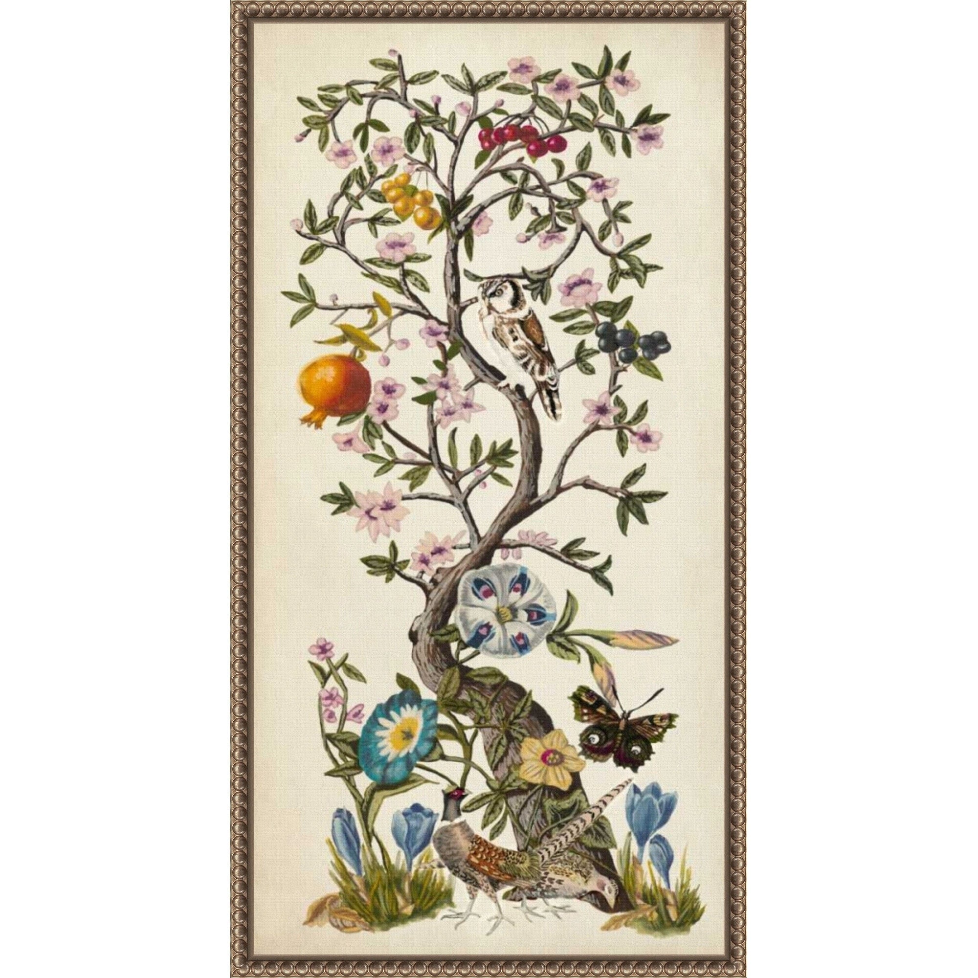 Chinoiserie Natura No. 1 By Naomi Mccavitt 14 X 27 In. Framed Canvas Wall Art Print