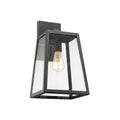 Chloe 1 Light Textured Black Outdoor Wall Light
