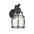 Chloe 1 Light Textured Black Outdoor Wall Sconce