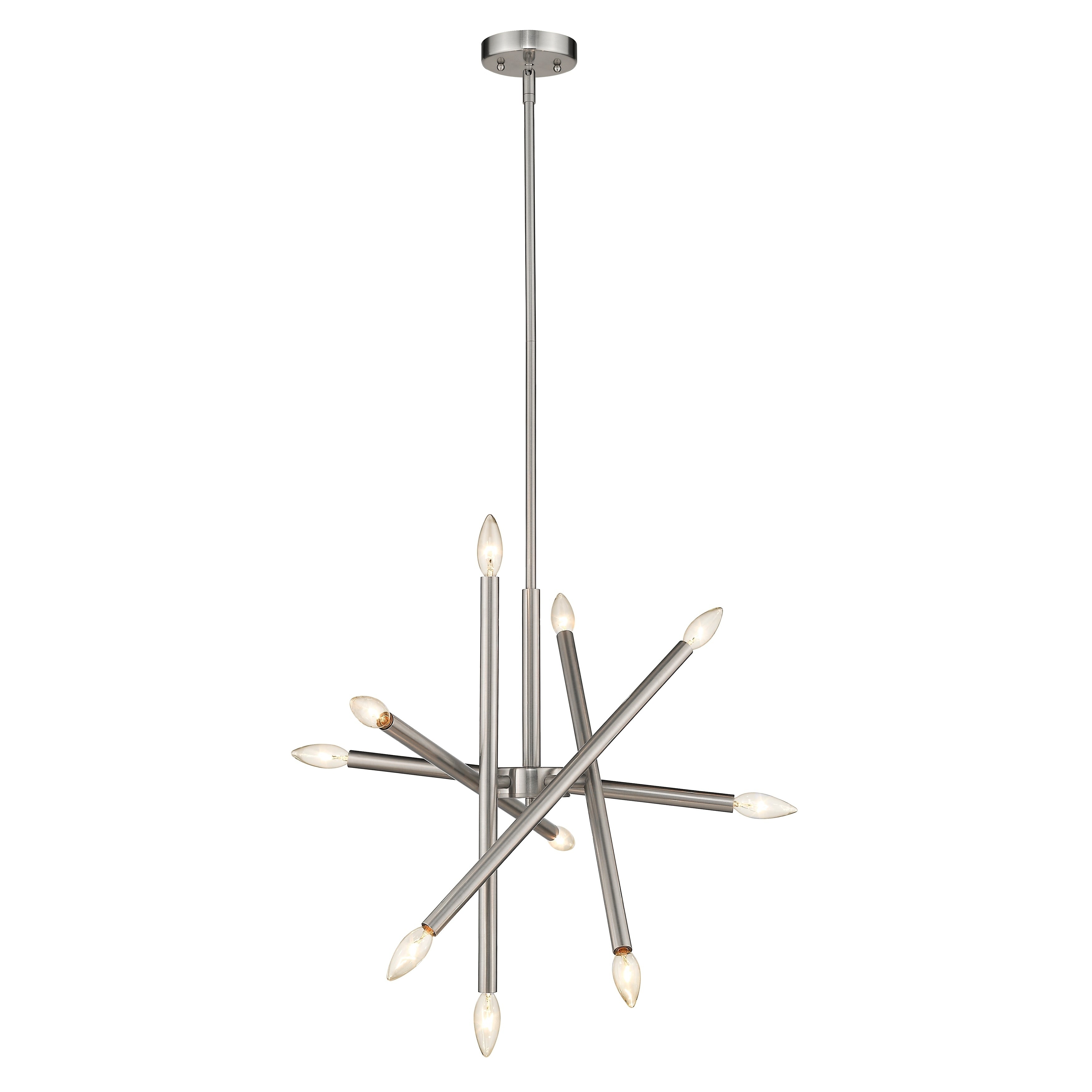 Chloe 10 Light Brushed Nickel Sputnik Pendant Brushed Nickel