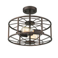 Chloe 2 Light Oil Rubbed Bronze Semi Flush Mount Oil Rubbed Bronze