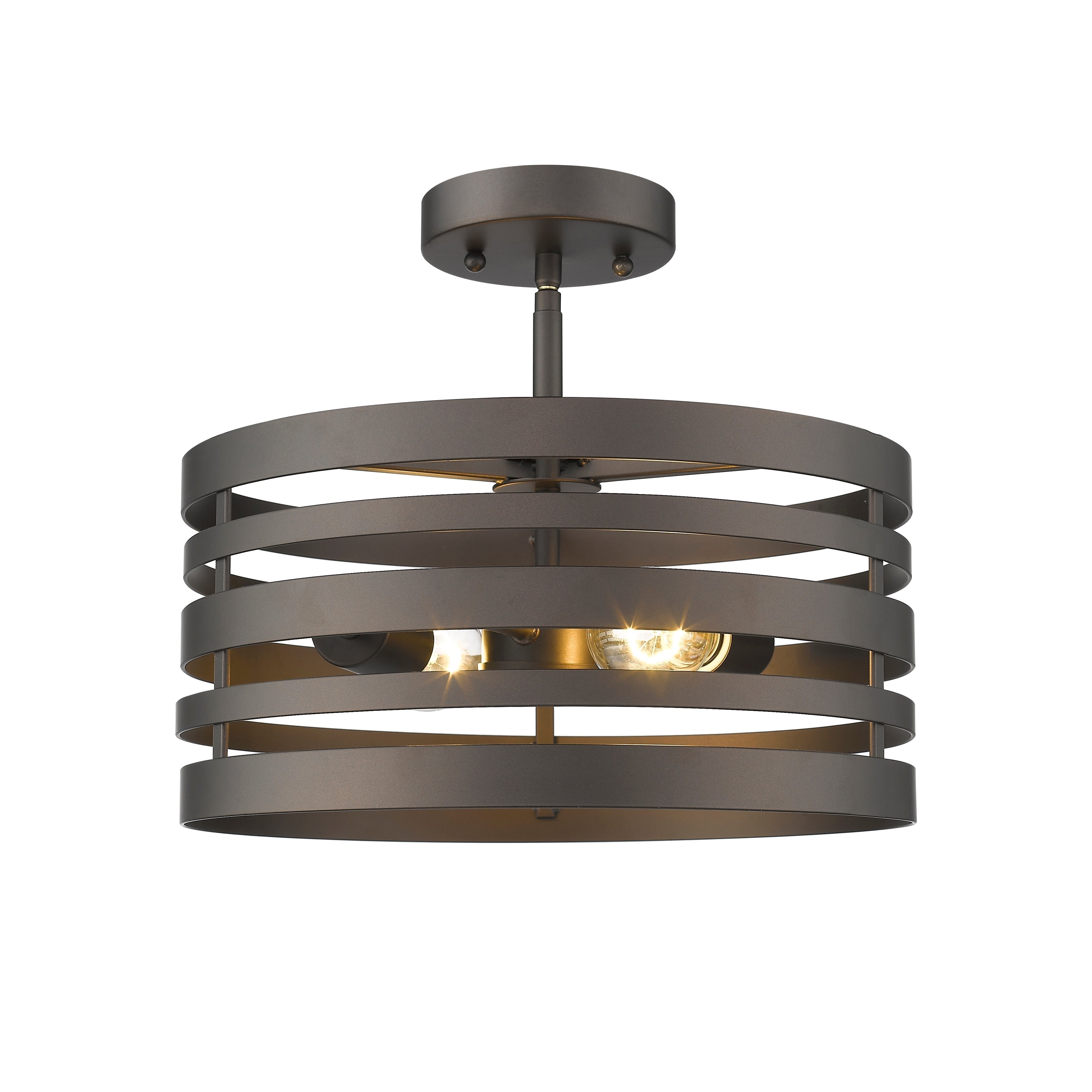 Chloe 2 Light Oil Rubbed Bronze Semi Flush Mount