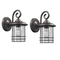 Chloe Transitional 1 Light Oil Rubbed Bronze Outdoor Wall Lantern 2 Pack
