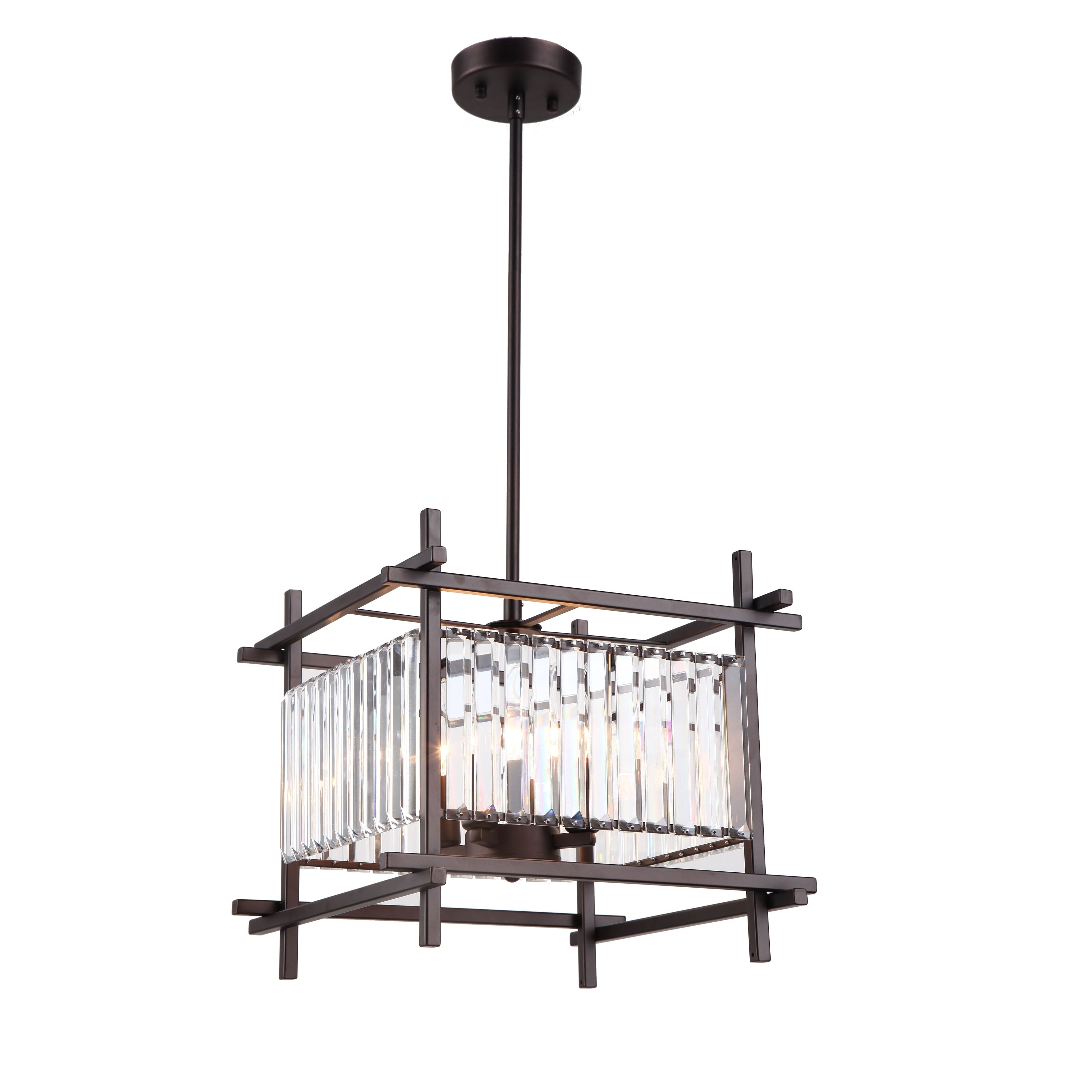 Chloe 4 Light Oil Rubbed Bronze Clean Crystal Pendant Oil Rubbed Bronze