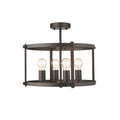 Chloe 4 Light Oil Rubbed Bronze Semi Flush Mount Pendant Oil Rubbed Bronze