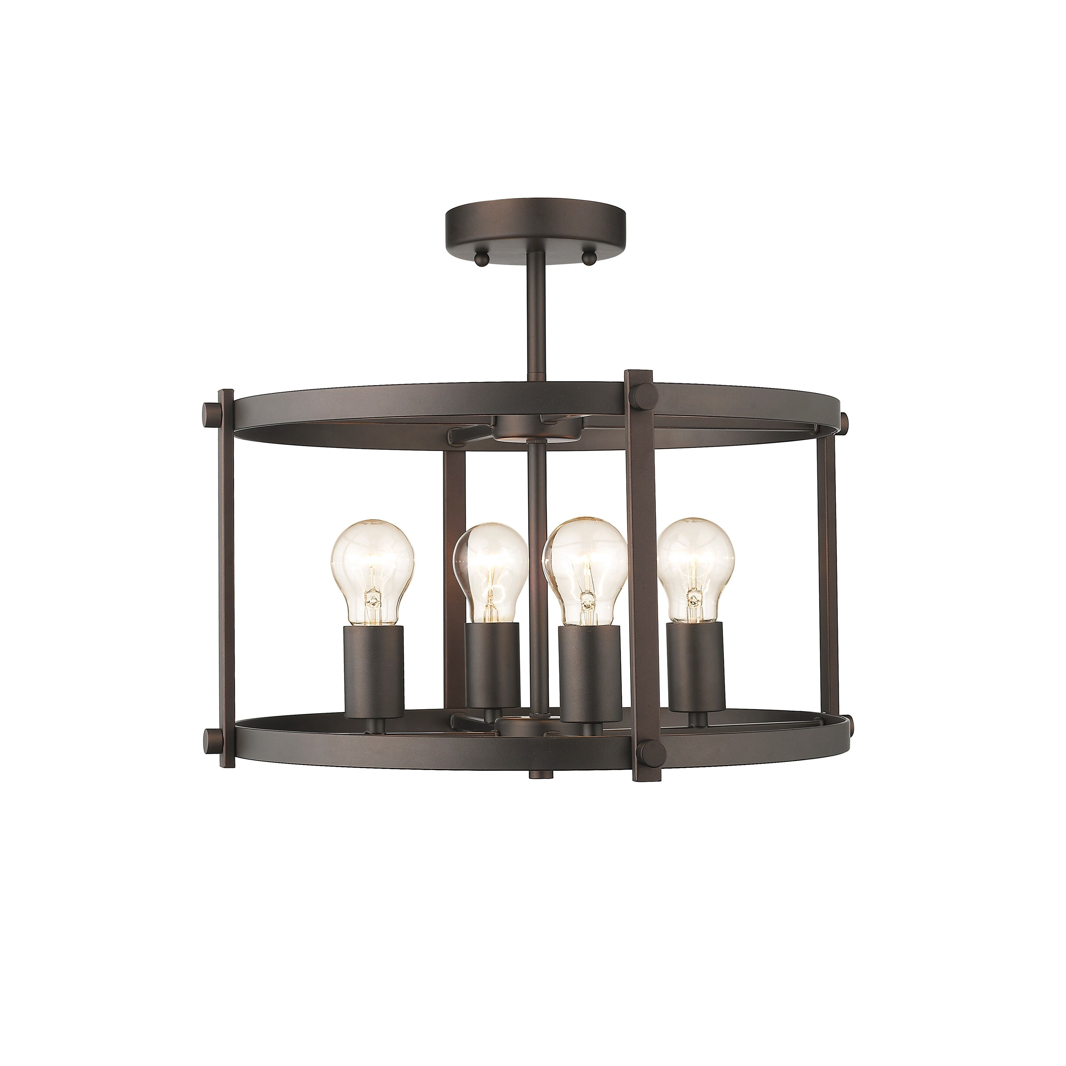 Chloe 4 Light Oil Rubbed Bronze Semi Flush Mount Pendant Oil Rubbed Bronze