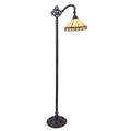 Chloe Belle Collection Tiffany Style 1 Light Blackish Bronze Floor Lamp