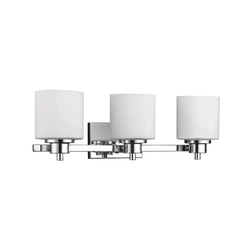 Strick Bolton Larsen Contemporary 3 Light Chrome Bath Vanity Light