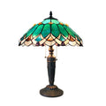 Chloe Demeter Collection Tiffany Style 2 Light Dark Antique Bronze Table Lamp
