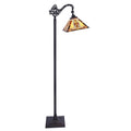Chloe Gode Collection Tiffany Style 1 Light Blackish Bronze Floor Lamp