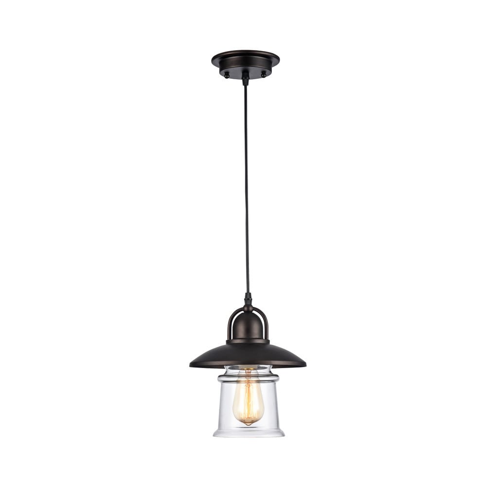 Chloe Industrial 1 Light Oil Rubbed Bronze Pendant
