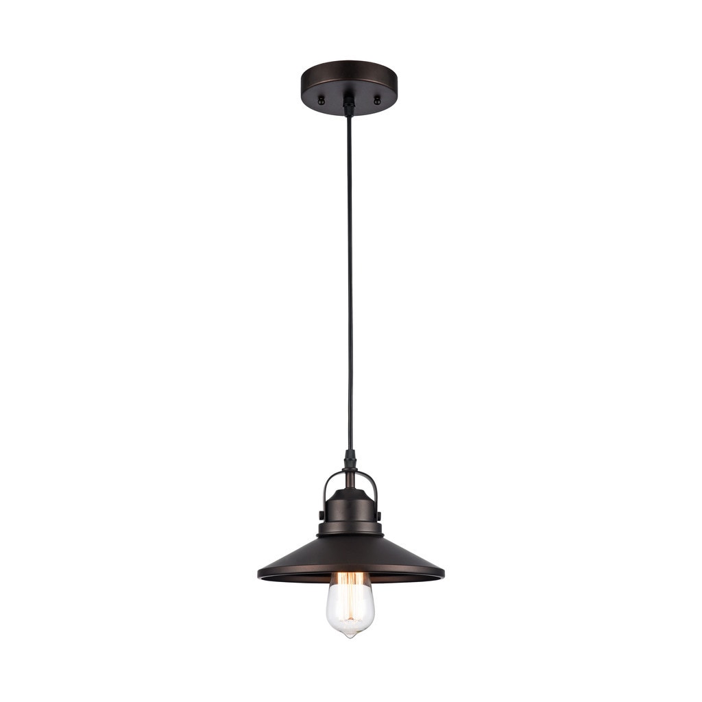 Chloe Industrial 1 Light Oil Rubbed Bronze Pendant